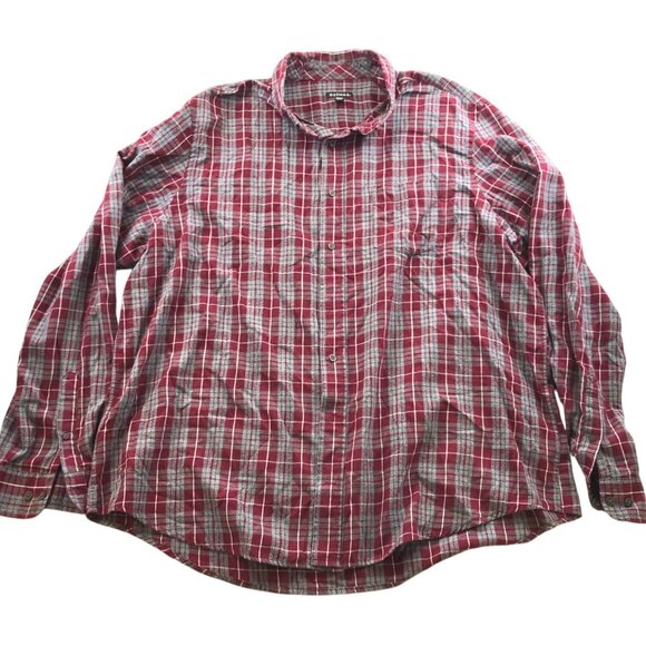 George Mens Shirt Size  3XLT Lot Of Two Long Sleeve Plaid Button Down Casual - Picture 2 of 12